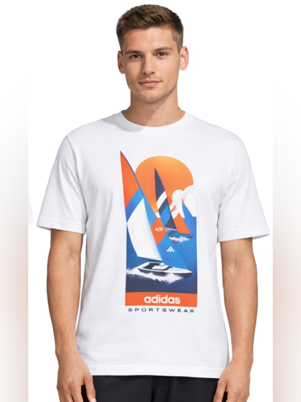 Adidas Sportswear Sailing Graphic Tee Tshirt Men’s 2XL KC9248 NWT